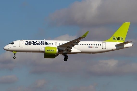 Chorus Aviation delivers two Airbus A220-300 aircraft to airBaltic