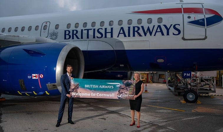 British Airways launches daily flight from London Heathrow to Cornwall Airport Newquay