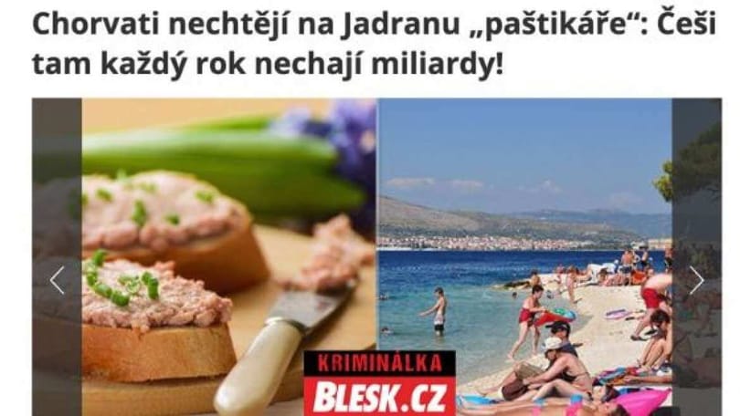 Czech tourists stay in cheap hotels in Croatia