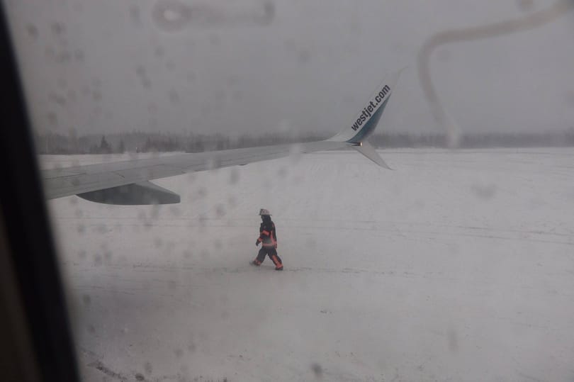 Flying Toronto to Halifax on WestJet may  sliding off the runway