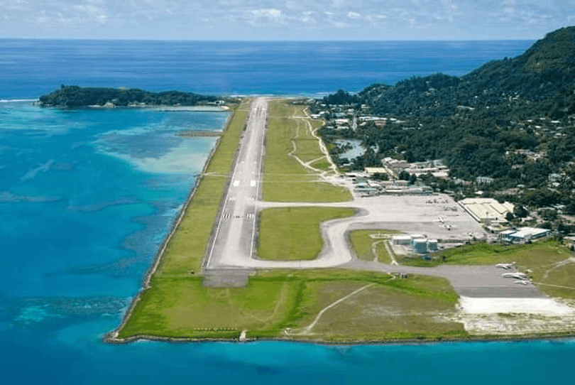 Seychelles International Airport from a historical post