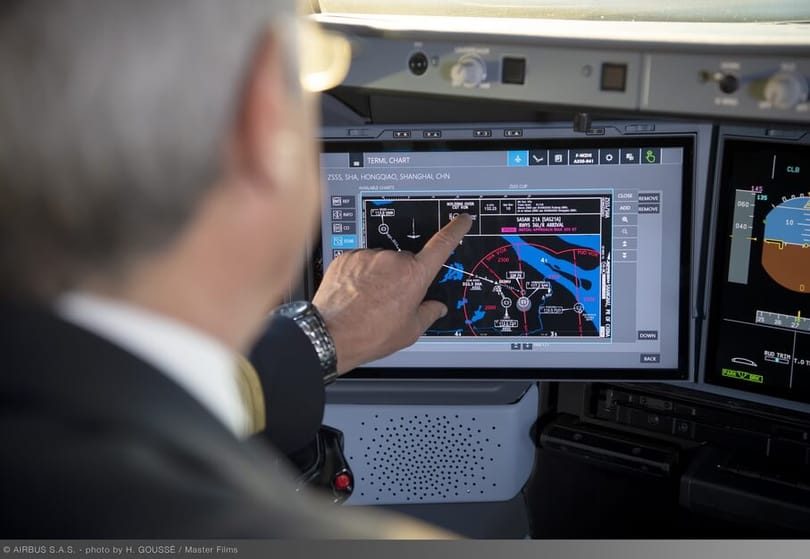 Airbus A350 with touchscreen cockpit display starts delivering