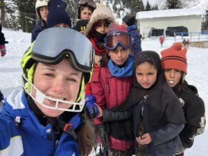 Ukrainian Skier Tetyana Tikun with her team | eTurboNews | eTN