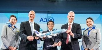 All Nippon Airways takes delivery of its first Airbus A380 Superjumbo